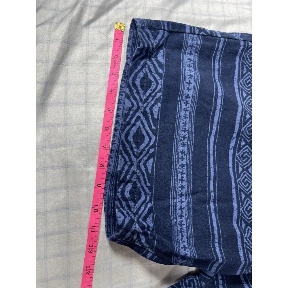Faded Glory Men's 2XL Blue Tribal Pattern Shorts - 100% Cotton